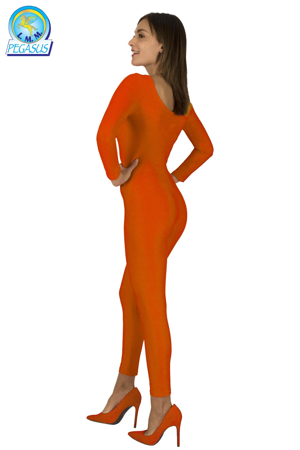 TUTA LYCRA ARANCIONE DANZA DONNA